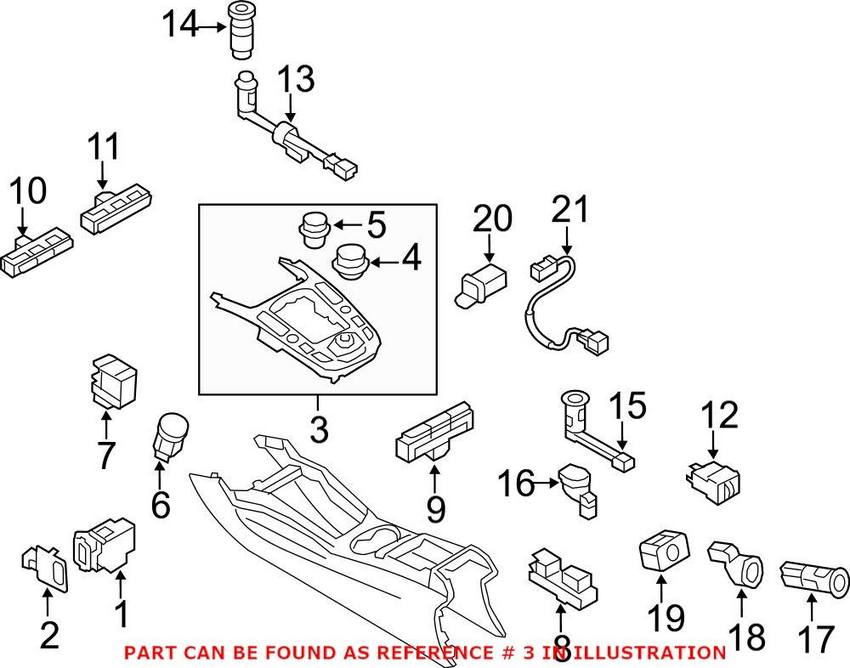 Audi Radio Knob 8T0919611LWFX